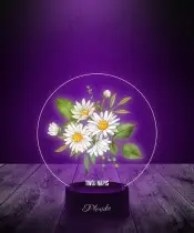 Lampka LED 3D z Nadrukiem Stokrotki