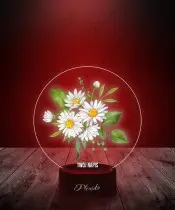 Lampka LED 3D z Nadrukiem Stokrotki