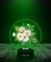 Lampka LED 3D z Nadrukiem Stokrotki