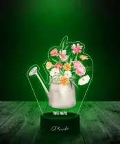 Lampka LED 3D z Nadrukiem Kwiaty w Konewce