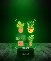 Lampka LED 3D z Nadrukiem Kwiaty Doniczkowe