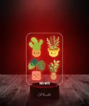 Lampka LED 3D z Nadrukiem Kwiaty Doniczkowe