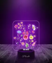 Lampka LED 3D z Nadrukiem Polne Kwiatki