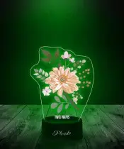 Lampka LED 3D z Nadrukiem Gałązka z Kwiatami