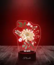 Lampka LED 3D z Nadrukiem Gałązka z Kwiatami
