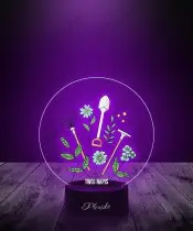 Lampka LED 3D z Nadrukiem Narzędzia Ogrodowe