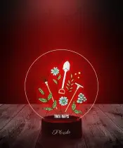 Lampka LED 3D z Nadrukiem Narzędzia Ogrodowe
