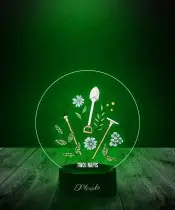 Lampka LED 3D z Nadrukiem Narzędzia Ogrodowe