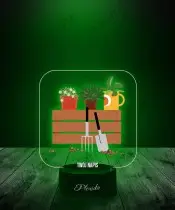 Lampka LED 3D z Nadrukiem Narzędzia i Doniczki