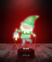 Lampka LED 3D z Nadrukiem Krasnal z Latarenką