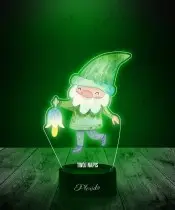 Lampka LED 3D z Nadrukiem Krasnal z Latarenką