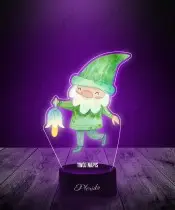 Lampka LED 3D z Nadrukiem Krasnal z Latarenką