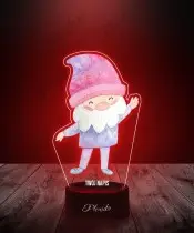 Lampka LED 3D z Nadrukiem Machający Krasnal