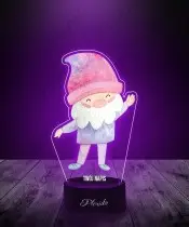 Lampka LED 3D z Nadrukiem Machający Krasnal