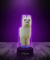 Lampka LED 3D Plexido z Nadrukiem Zdenerwowana Lama Minecraft