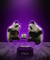 Lampka LED 3D Plexido z Nadrukiem Pandy Minecraft