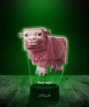 Lampka LED 3D Plexido z Nadrukiem Owca Minecraft
