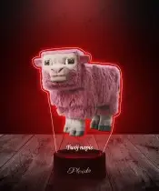 Lampka LED 3D Plexido z Nadrukiem Owca Minecraft