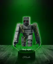 Lampka LED 3D Plexido z Nadrukiem Iron Golem Minecraft