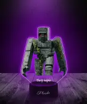 Lampka LED 3D Plexido z Nadrukiem Iron Golem Minecraft