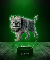 Lampka LED 3D Plexido z Nadrukiem Wilk Dennis Minecraft