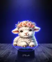Lampka LED 3D Plexido Owieczka Baranek Wielkanocny