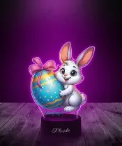 Lampka LED 3D Plexido Zajączek Z Pisanką