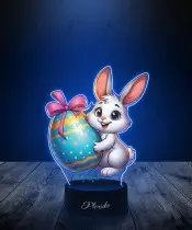 Lampka LED 3D Plexido Zajączek Z Pisanką