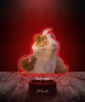 Lampka LED 3D Plexido z Nadrukiem Kayara Niepokonana Chomik