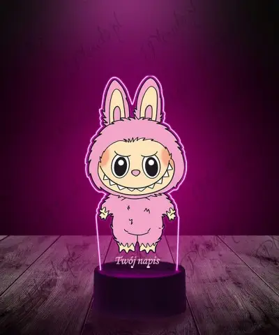 Lampka LED 3D z Nadrukiem Labubu Lychee Berry