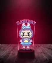 Lampka LED 3D z Nadrukiem Fioletowy Labubu