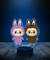 Lampka LED 3D z Nadrukiem Potworki Labubu