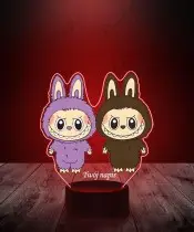 Lampka LED 3D z Nadrukiem Potworki Labubu