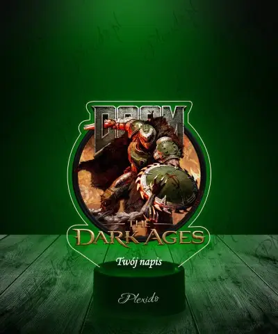 Lampka LED 3D z Nadrukiem Gra Doom The Dark Ages