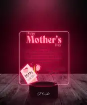 Lampka LED 3D z Nadrukiem Laurka Na Dzień Matki