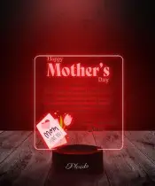 Lampka LED 3D z Nadrukiem Laurka Na Dzień Matki