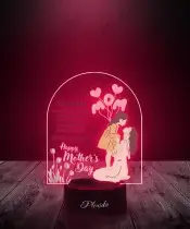 Lampka LED 3D z Nadrukiem Laurka Balony Na Dzień Matki