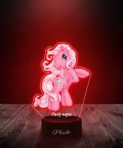 Lampka LED 3D z Nadrukiem My Little Pony Pinkie Pie