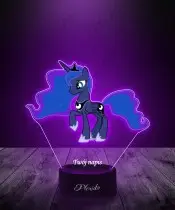 Lampka LED 3D z Nadrukiem My Little Pony Princess Luna