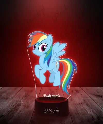 Lampka LED 3D z Nadrukiem My Little Pony Rainbow Dash