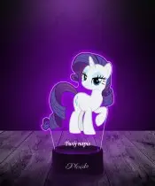 Lampka LED 3D z Nadrukiem My Little Pony Rarity