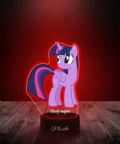 Lampka LED 3D z Nadrukiem My Little Pony Twilight Sparkle