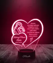 Lampka LED 3D Dwa Serca Na Dzień Matki
