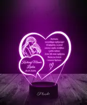 Lampka LED 3D Dwa Serca Na Dzień Matki