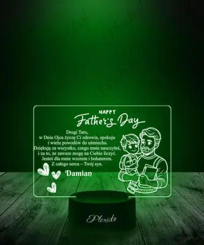 Lampka LED 3D Życzenia Na Dzień Taty