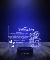 Lampka LED 3D Życzenia Na Dzień Taty