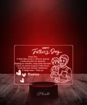 Lampka LED 3D Życzenia Na Dzień Taty