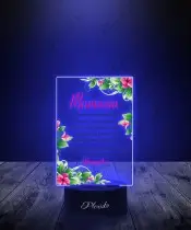 Lampka LED 3D z Nadrukiem Życzenia Na Dzień Mamy