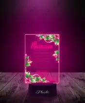 Lampka LED 3D z Nadrukiem Życzenia Na Dzień Mamy