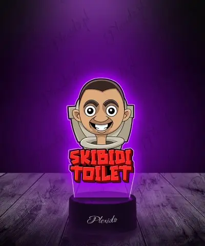Lampka LED 3D z Nadrukiem Skibidi Toilet